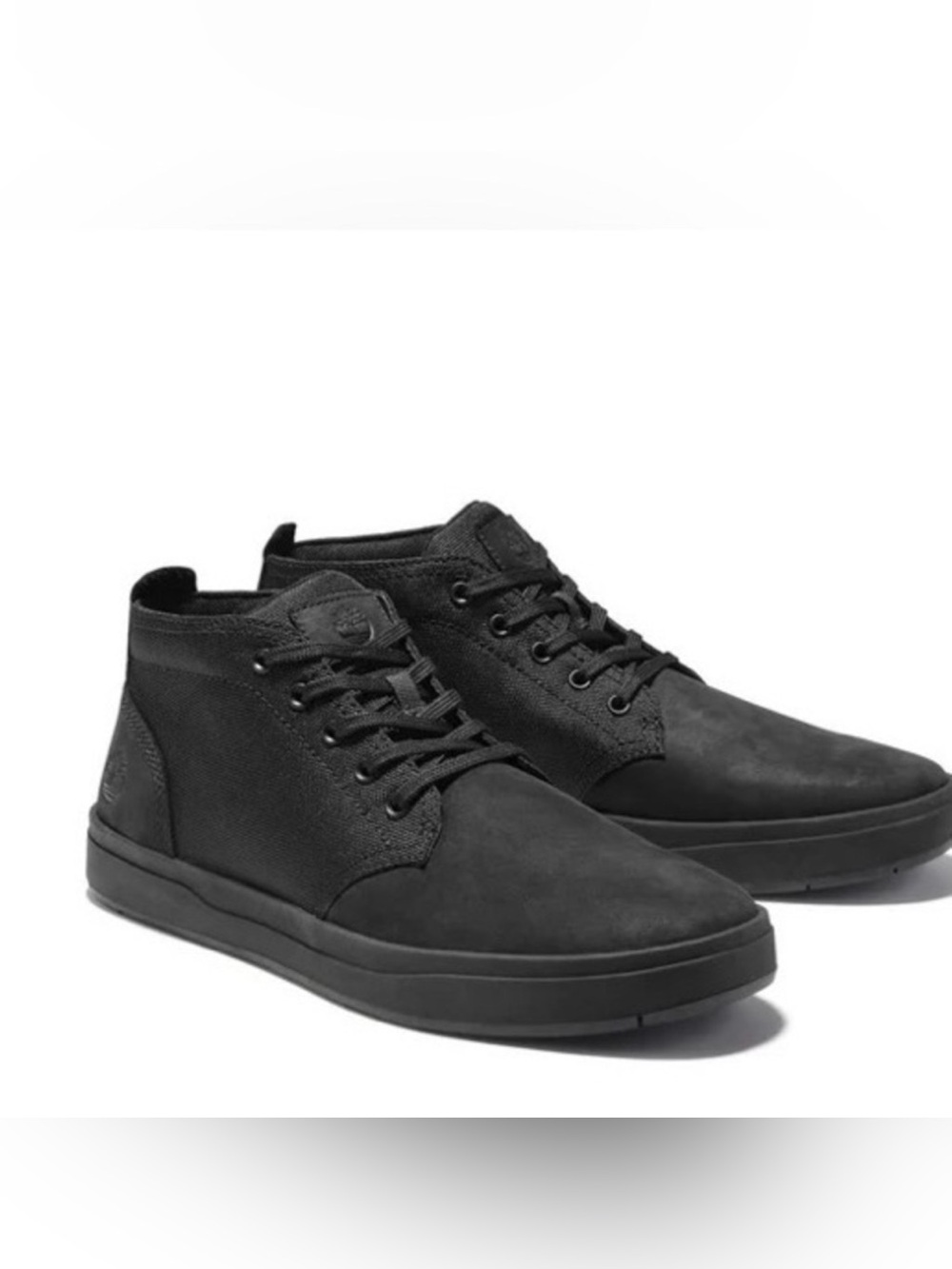 Timberland Davis Square Chukka Sneakers Men’s 10 Triple Black Nubuck NWT